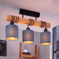 Brilagi - Overflademonteret loftlampe NUBILA 3xE27/60W/230V fyrretræ/mørkeblå