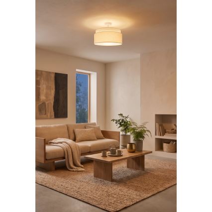 Brilagi - Overflademonteret loftlampe PADOVA 1xE27/60W/230V Ø 40 cm cremefarvet