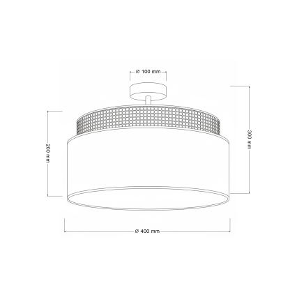 Brilagi - Overflademonteret loftlampe PADOVA 1xE27/60W/230V Ø 40 cm cremefarvet
