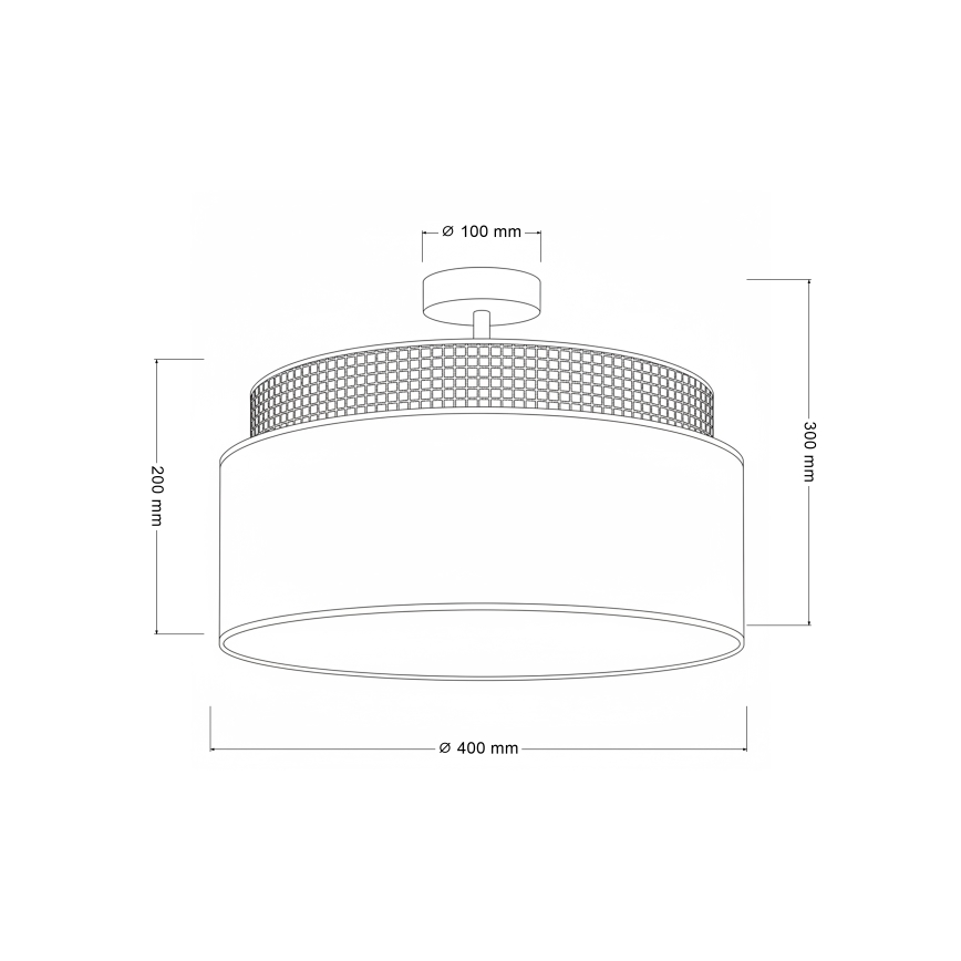 Brilagi - Overflademonteret loftlampe PADOVA 1xE27/60W/230V Ø 40 cm cremefarvet