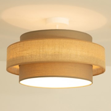 Brilagi - Overflademonteret loftlampe RESNA 1xE27/60W/230V Ø 40 cm brun/beige