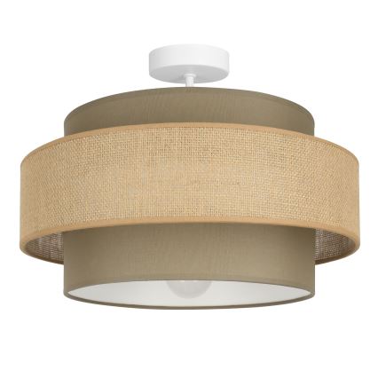 Brilagi - Overflademonteret loftlampe RESNA 1xE27/60W/230V Ø 40 cm brun/beige