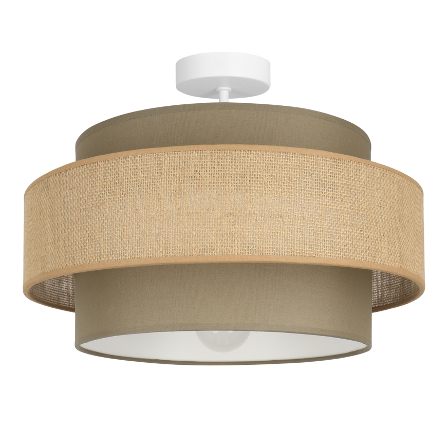 Brilagi - Overflademonteret loftlampe RESNA 1xE27/60W/230V Ø 40 cm brun/beige