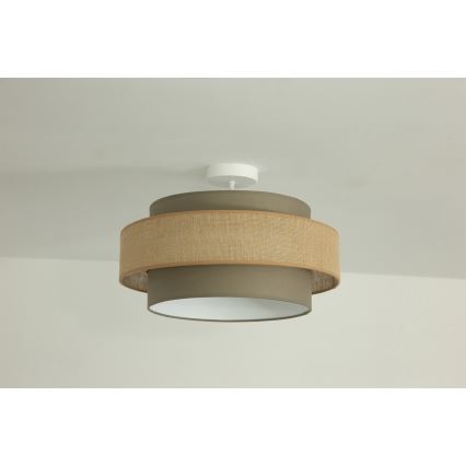 Brilagi - Overflademonteret loftlampe RESNA 1xE27/60W/230V Ø 40 cm brun/beige