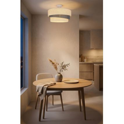 Brilagi - Overflademonteret loftlampe TRIO 1xE27/60W/230V Ø 40 cm creme/grå