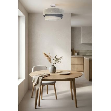 Brilagi - Overflademonteret loftlampe TRIO 1xE27/60W/230V Ø 40 cm creme/grå