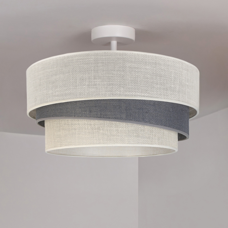 Brilagi - Overflademonteret loftlampe TRIO 1xE27/60W/230V Ø 40 cm creme/grå