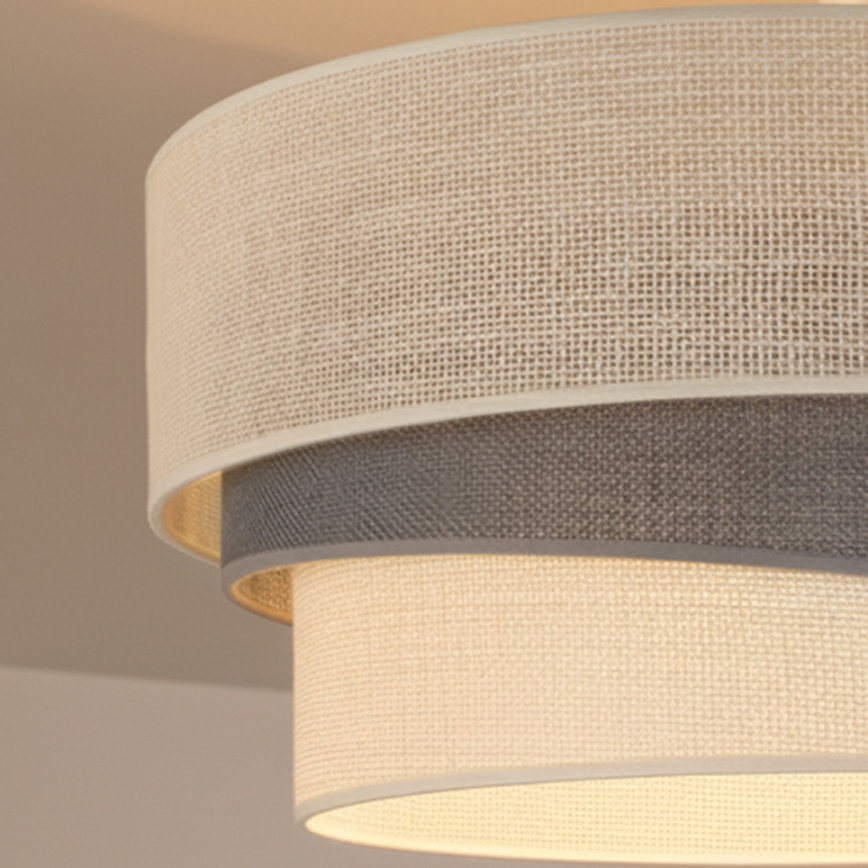 Brilagi - Overflademonteret loftlampe TRIO 1xE27/60W/230V Ø 40 cm creme/grå