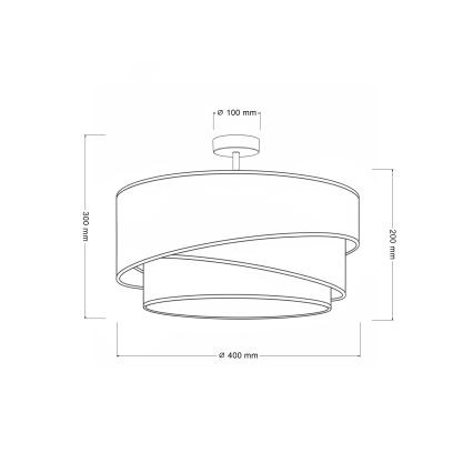 Brilagi - Overflademonteret loftlampe TRIO 1xE27/60W/230V Ø 40 cm creme/grå