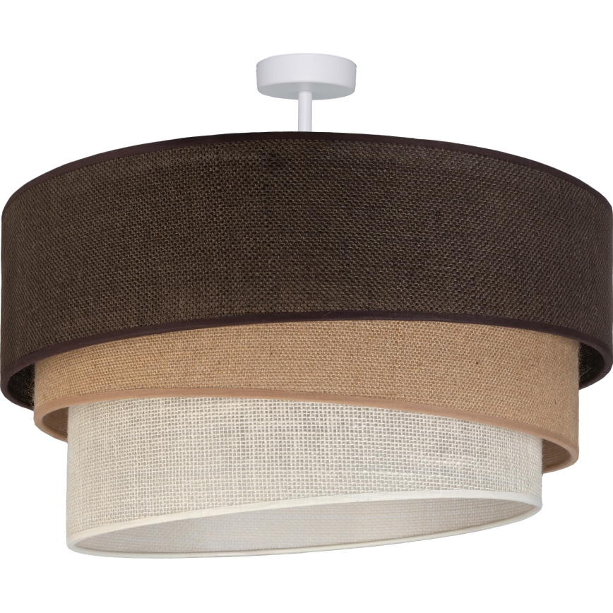 Brilagi - Overflademonteret loftlampe TRIO 3xE27/60W/230V Ø 60 cm brun/beige/hvid