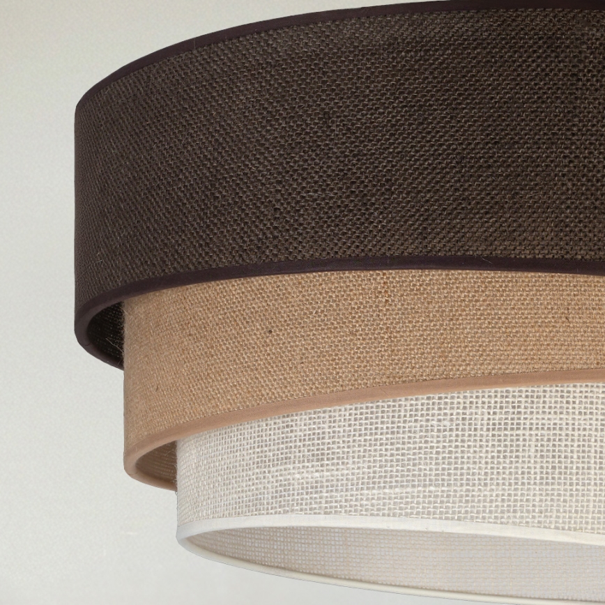 Brilagi - Overflademonteret loftlampe TRIO 3xE27/60W/230V Ø 60 cm brun/beige/hvid