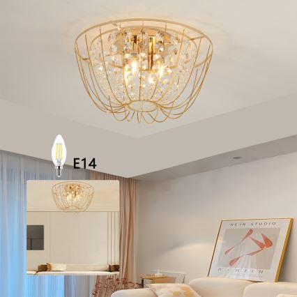 Brilagi - Overflademonteret loftlampe VASTERAS 4xE14/40W/230V Ø 45 cm