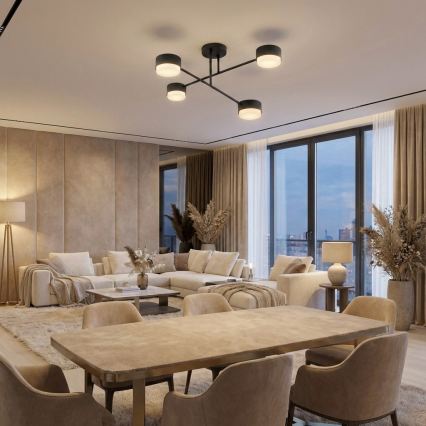 Brilagi - Overflademonteret lysekrone 4xGX53/12W/230V sort