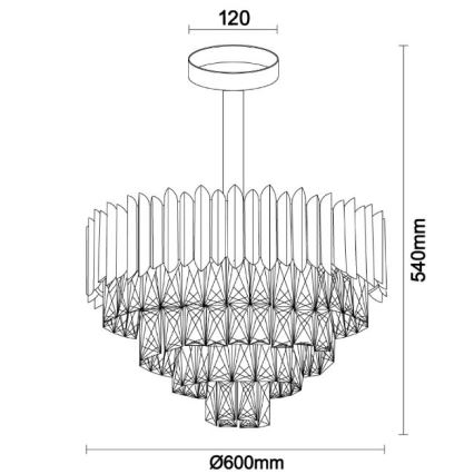 Brilagi - Overflademonteret lysekrone CARLOS 9xE14/40W/230V Ø 60 cm
