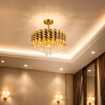 Brilagi - Overflademonteret lysekrone CRISTAL 5xE14/40W/230V Ø 38 cm