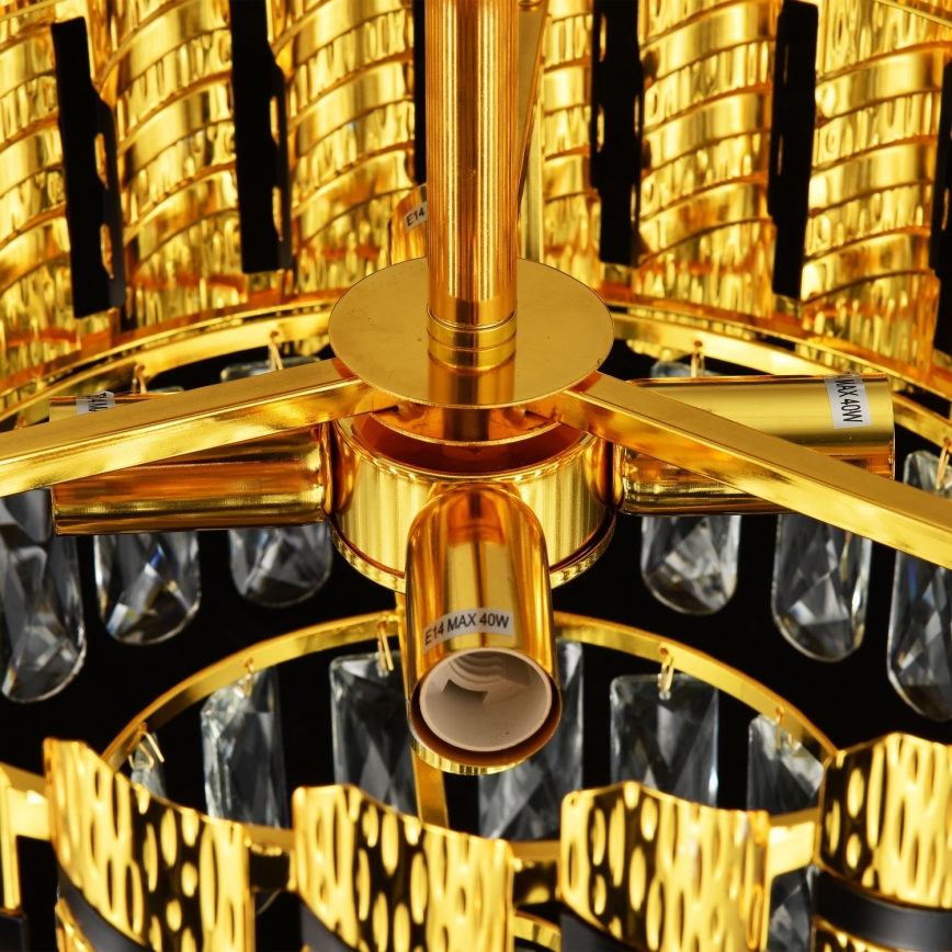 Brilagi - Overflademonteret lysekrone CRISTAL 5xE14/40W/230V Ø 38 cm