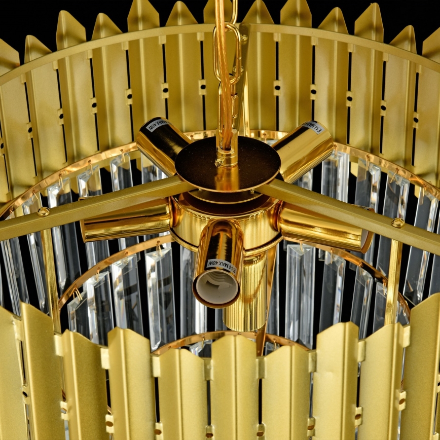 Brilagi - Overflademonteret lysekrone CRISTAL 5xE14/40W/230V Ø 43 cm