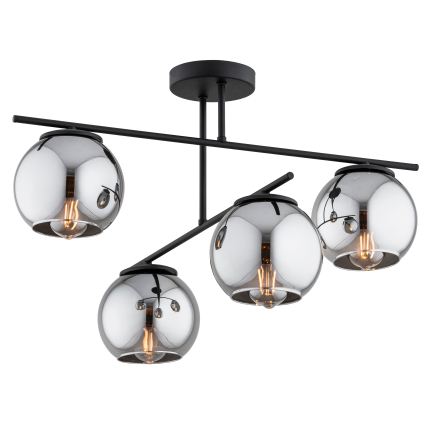 BRILAGI - Overflademonteret lysekrone DIOR 4xE27/60W/230V sort/røggrå