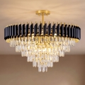 BRILAGI - Overflademonteret lysekrone ECLIPSE 12xE14/10W/230V Ø 78 cm guld/sort