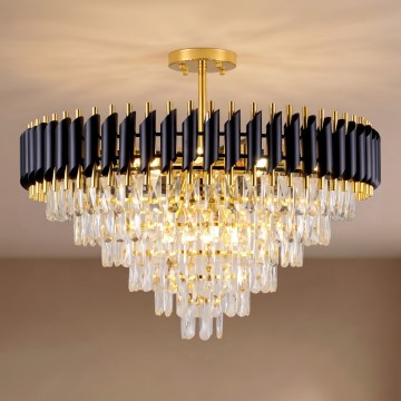 BRILAGI - Overflademonteret lysekrone ECLIPSE 12xE14/10W/230V Ø 78 cm guld/sort