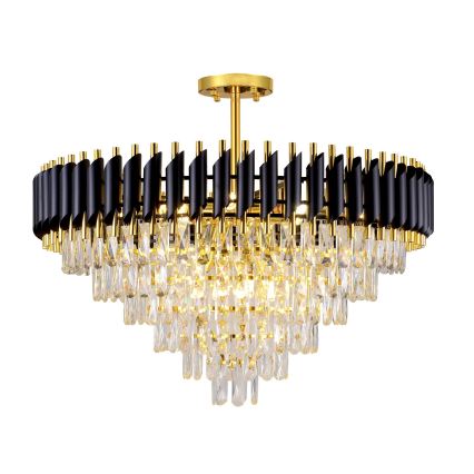 BRILAGI - Overflademonteret lysekrone ECLIPSE 12xE14/10W/230V Ø 78 cm guld/sort