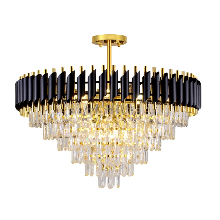 BRILAGI - Overflademonteret lysekrone ECLIPSE 12xE14/10W/230V Ø 78 cm guld/sort