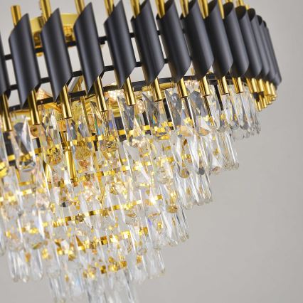 BRILAGI - Overflademonteret lysekrone ECLIPSE 12xE14/10W/230V Ø 78 cm guld/sort