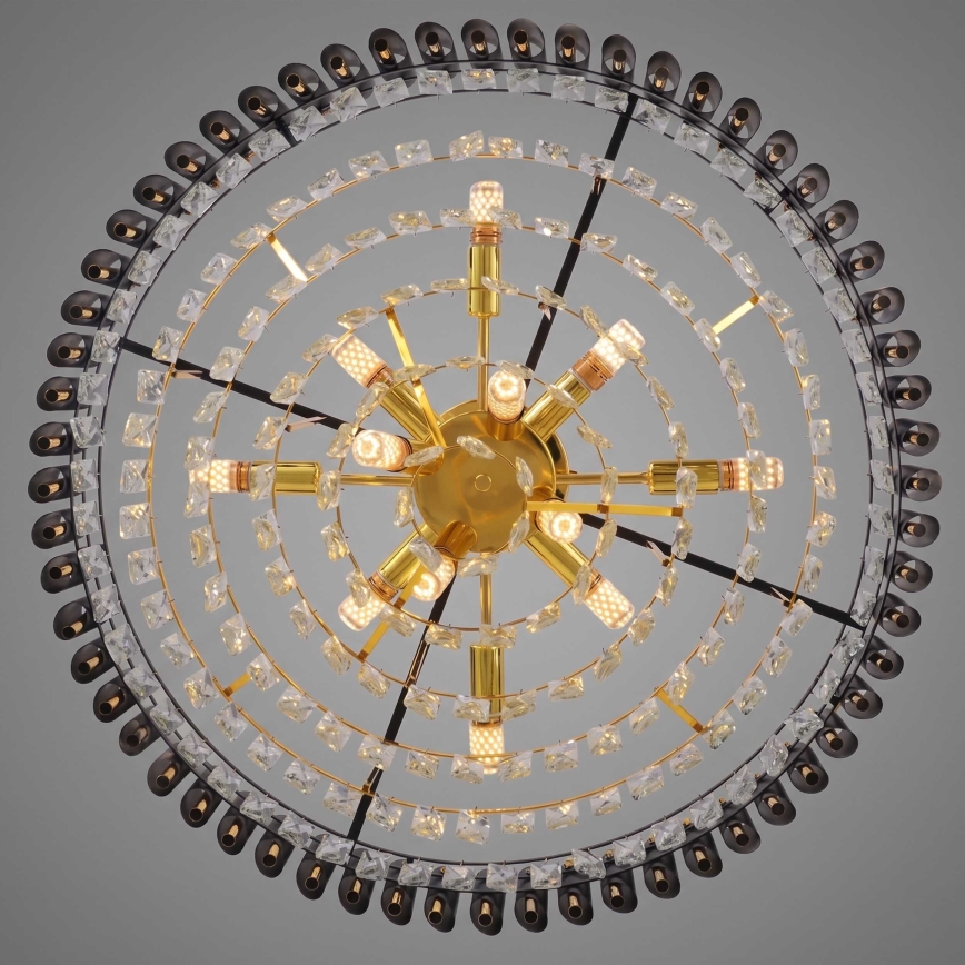 BRILAGI - Overflademonteret lysekrone ECLIPSE 12xE14/10W/230V Ø 78 cm guld/sort