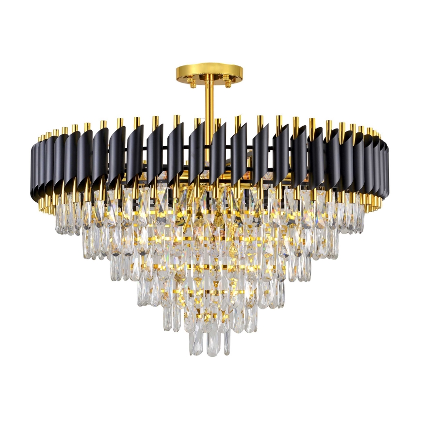 BRILAGI - Overflademonteret lysekrone ECLIPSE 12xE14/10W/230V Ø 78 cm guld/sort