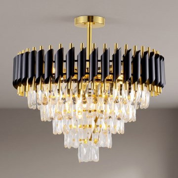 BRILAGI - Overflademonteret lysekrone ECLIPSE 9xE14/10W/230V Ø 58 cm guld/sort