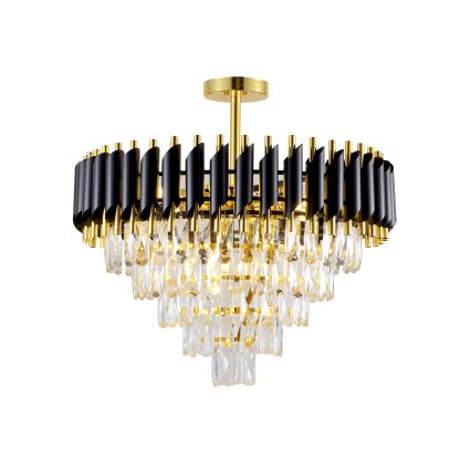 BRILAGI - Overflademonteret lysekrone ECLIPSE 9xE14/10W/230V Ø 58 cm guld/sort