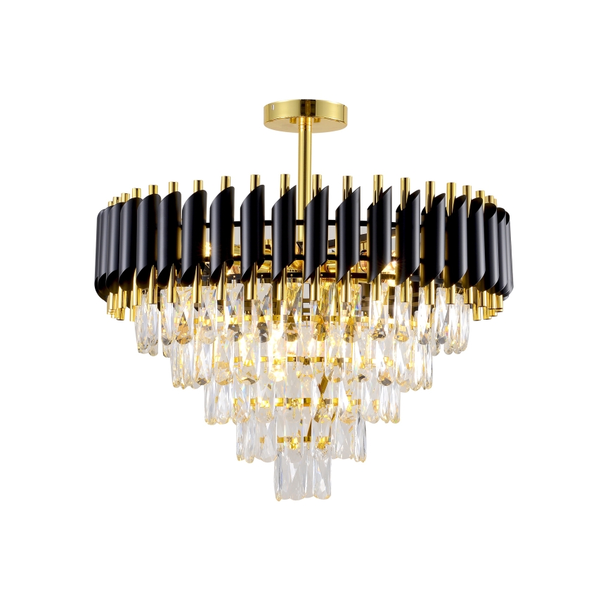 BRILAGI - Overflademonteret lysekrone ECLIPSE 9xE14/10W/230V Ø 58 cm guld/sort