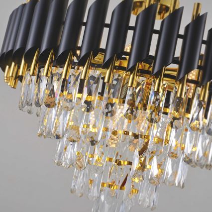BRILAGI - Overflademonteret lysekrone ECLIPSE 9xE14/10W/230V Ø 58 cm guld/sort