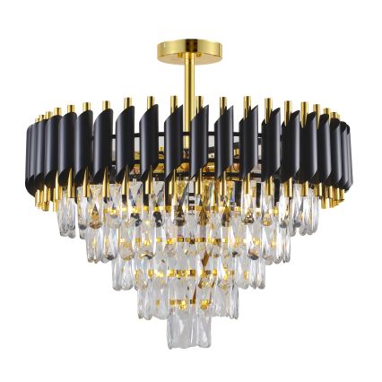 BRILAGI - Overflademonteret lysekrone ECLIPSE 9xE14/10W/230V Ø 58 cm guld/sort