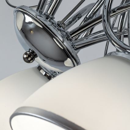 Brilagi - Overflademonteret lysekrone FRED 5xE27/60W/230V Ø59 cm blank krom