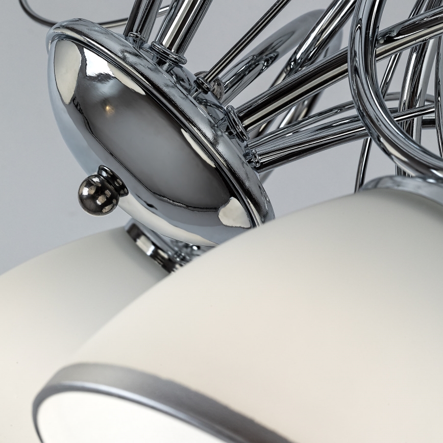 Brilagi - Overflademonteret lysekrone FRED 5xE27/60W/230V Ø59 cm blank krom