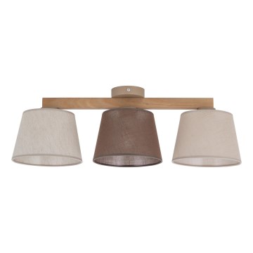 Brilagi - Overflademonteret lysekrone LATTE 3xE27/15W/230V fyr/mix