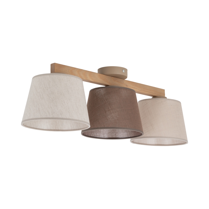 Brilagi - Overflademonteret lysekrone LATTE 3xE27/15W/230V fyr/mix