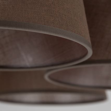 Brilagi - Overflademonteret lysekrone LATTE 5xE27/15W/230V fyrretræ/brun