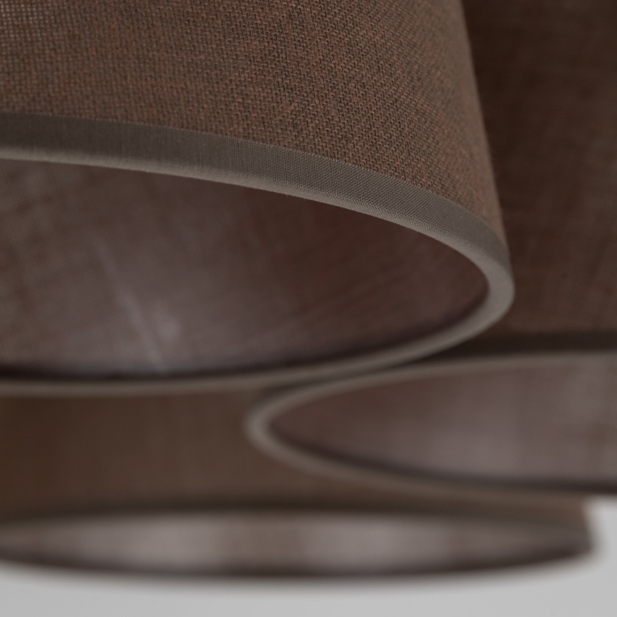 Brilagi - Overflademonteret lysekrone LATTE 5xE27/15W/230V fyrretræ/brun