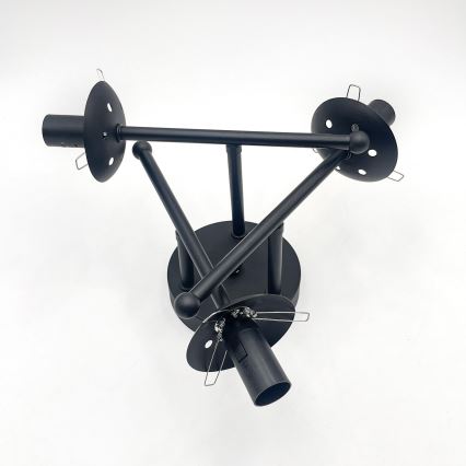 Brilagi - Overflademonteret lysekrone MALIVA 3xE14/15W/230V sort/hvid