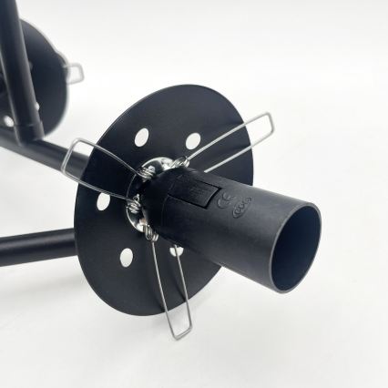 Brilagi - Overflademonteret lysekrone MALIVA 3xE14/15W/230V sort/hvid