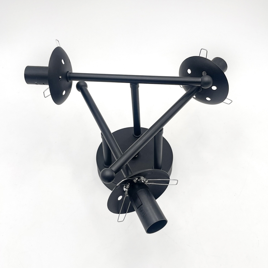 Brilagi - Overflademonteret lysekrone MALIVA 3xE14/15W/230V sort/klar