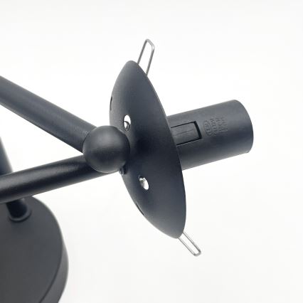 Brilagi - Overflademonteret lysekrone MALIVA 3xE14/15W/230V sort/klar