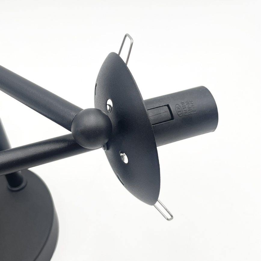 Brilagi - Overflademonteret lysekrone MALIVA 3xE14/15W/230V sort/klar