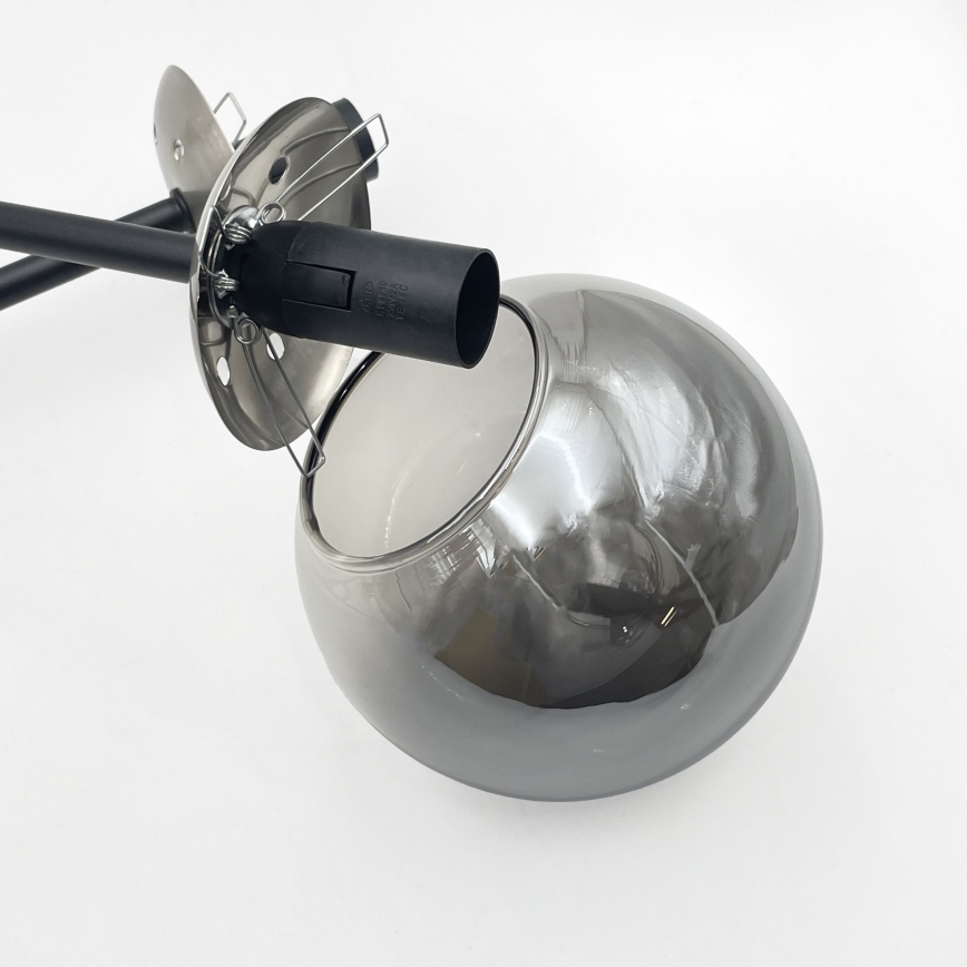 Brilagi - Overflademonteret lysekrone MALIVA 4xE14/15W/230V mat krom/røget