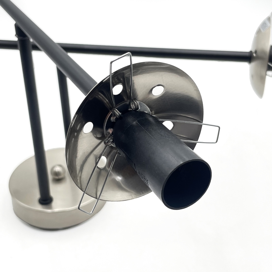 Brilagi - Overflademonteret lysekrone MALIVA 4xE14/15W/230V mat krom/røget