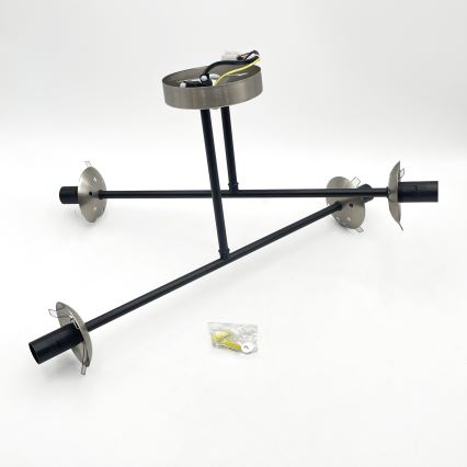 Brilagi - Overflademonteret lysekrone MALIVA 4xE14/15W/230V mat krom/røget