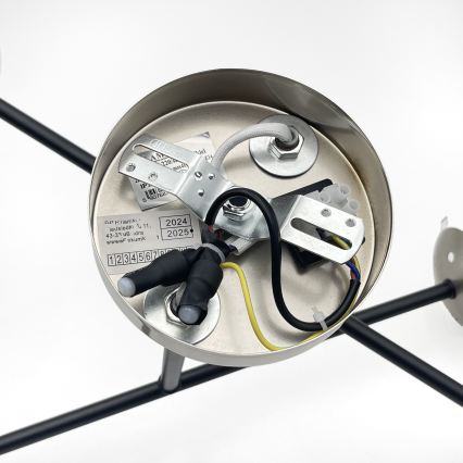 Brilagi - Overflademonteret lysekrone MALIVA 4xE14/15W/230V mat krom/røget