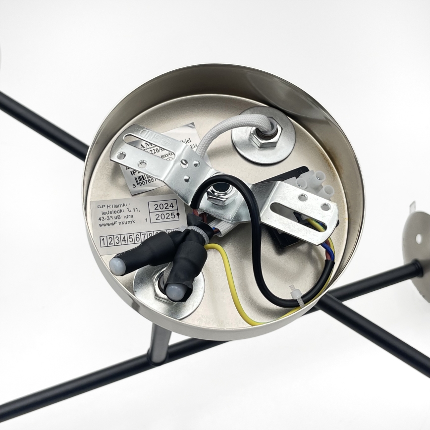 Brilagi - Overflademonteret lysekrone MALIVA 4xE14/15W/230V mat krom/røget